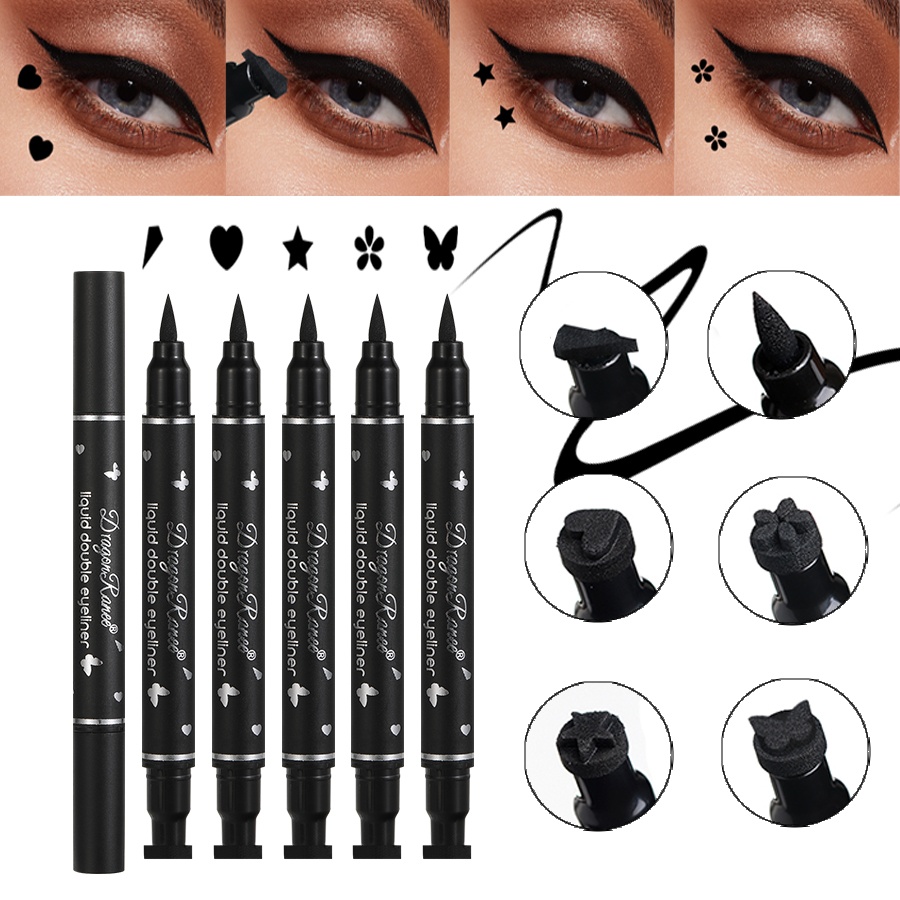 Waterproof Liquid Eyeliner Pen - Eyeliner con sigillo a doppia estremità