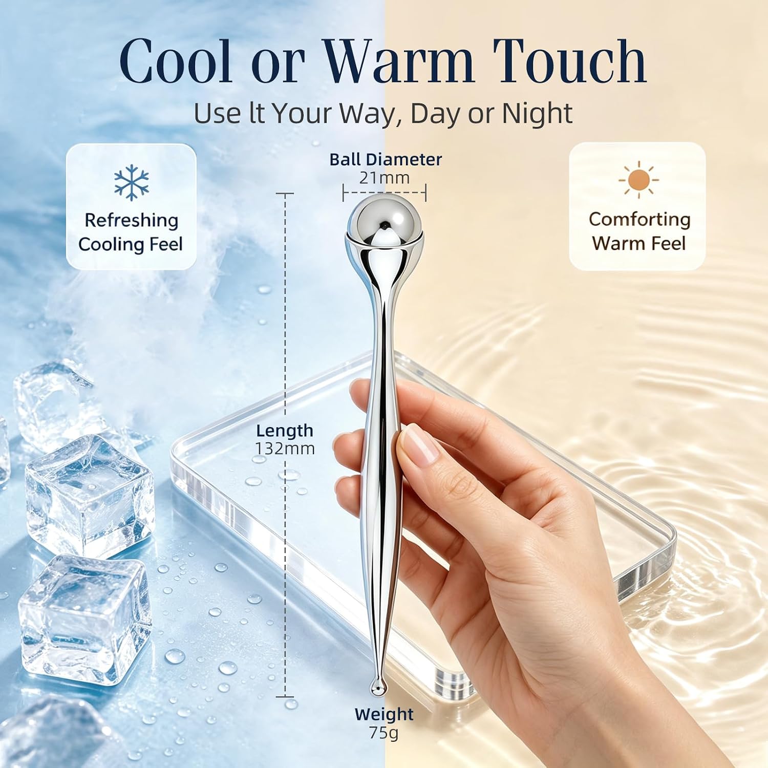 Rullo Massaggiante in Metallo  - Face Ice Roller Puffiness recensione e prezzo