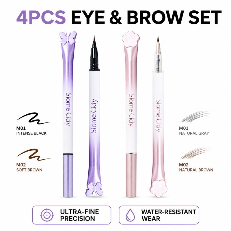 Siome Cidy Set 4 Pezzi Eyeline - Waterproof Liquid Eyeliner Pen recensione e prezzo