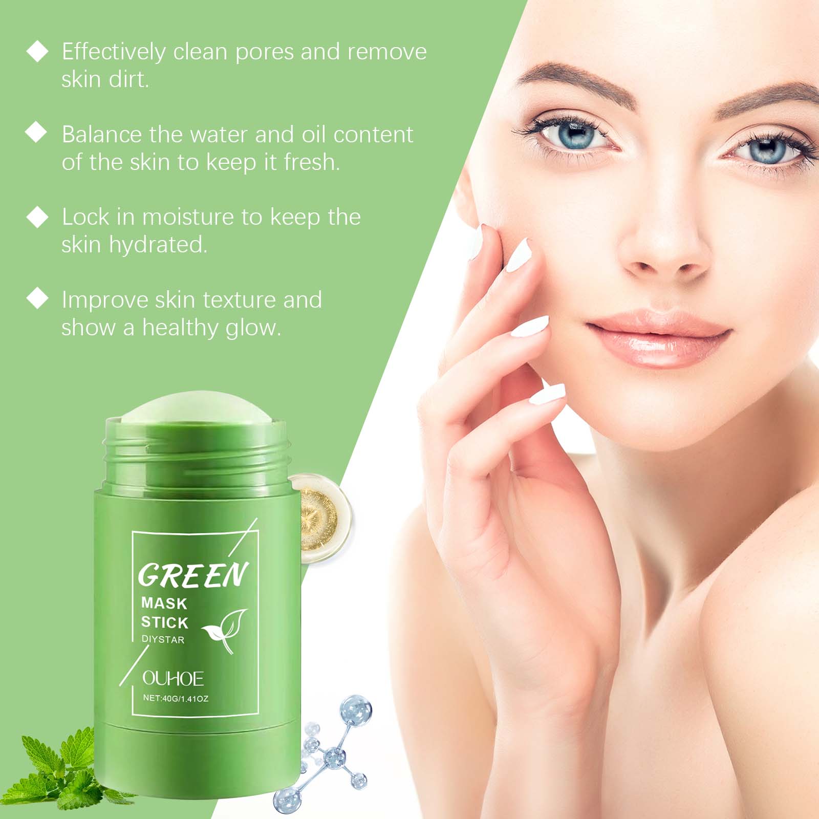 1-5 Pezzi Maschera Viso in Sti - Green Tea Cleansing Clay Mask recensione e prezzo